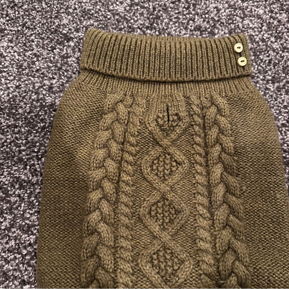 Milk & Pepper Duncan Cable Sweater Olive Cable Knit Sweater - Paris - Picture 8 of 14